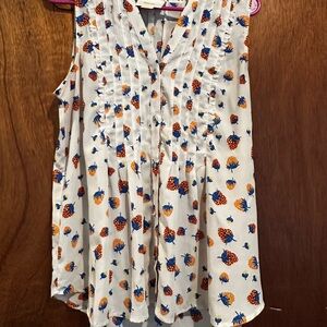 Summery Berry Sleeveless Top